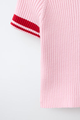POLO RIB CREMALLERA CONTRASTE / Rojo - Zara фото 4