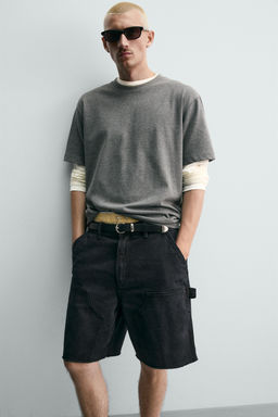 BERMUDA RELAXED FIT BOLSILLO CARPINTERO / Gris oscuro - Zara фото 5