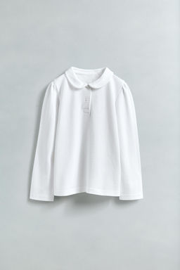 PIQU_ POLO SHIRT WITH PETER PAN COLLAR - Zara фото 4