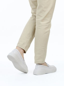 03-YD122-2 LT. BEIGE Лоферы женские (натуральная кожа)