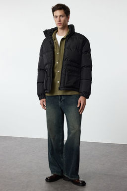 TRENDYOL MAN Siyah Regular Fit Ribstop Teknik Kumas Sisme K?sl?k Mont TMNAW25MO00022 - Trendyolmilla фото 3