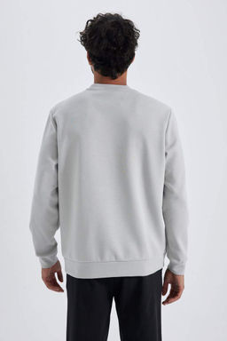 Толстовка Modern Fit с круглым вырезом - Defacto фото 9