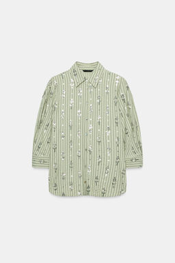 CAMISA RAYAS LENTEJUELAS / Verde medio - Zara фото 5