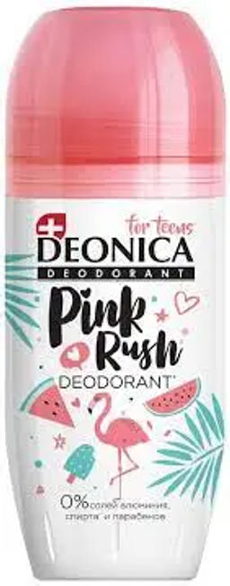 DEONICA Дезодорант ролик (50мл) FOR TEENS Pink Rush