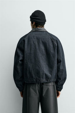 DENIM JACKET WITH CONTRAST COLLAR - Zara фото 3