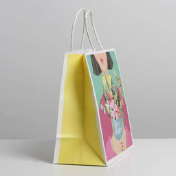 Цена за 2 шт. Пакет подарочный, упаковка, Весна, 22?22?11 см