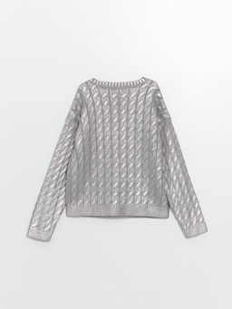 Bisiklet Yaka K?z ?ocuk Triko Kazak - Waikiki фото 3