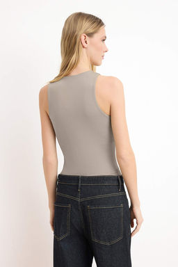 Vizon Halter Yaka Vucuda Oturan Esnek Alttan C?tc?tl? Orme Body TWOSS20BD0044