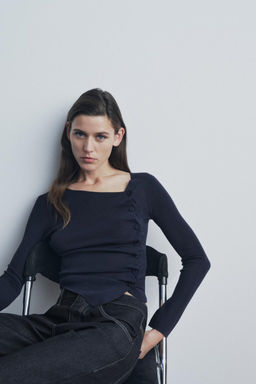 GATHERED KNIT TOP - Zara фото 9