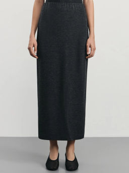 Юбка макси из меланжевой ткани / Zarina  фото 2