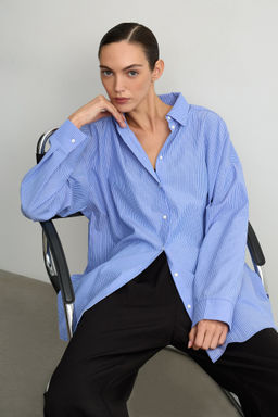 Рубашка оверсайз в полоску