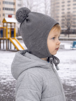 Шапка вязаная меланж