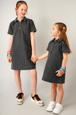 Джинсовое платье с коротким рукавом для девочки Happyfox - Happy fox фото 14