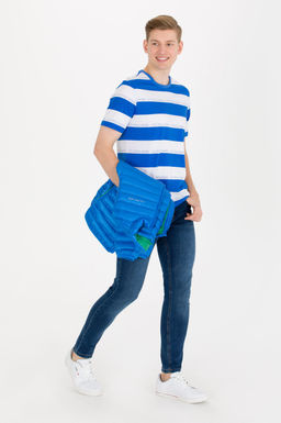 Erkek Saks Bisiklet Yaka Ti__rt