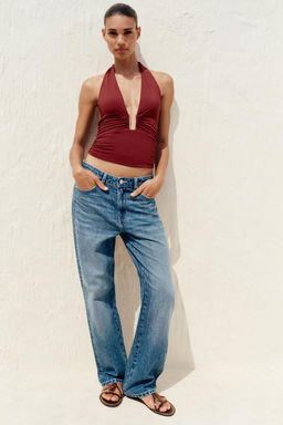 DRAPED HALTER TOP - Zara фото 24