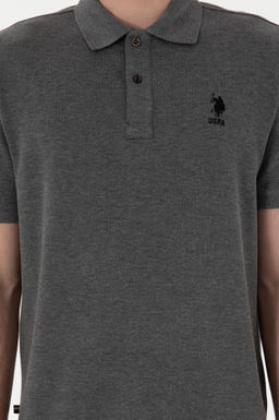 Erkek Regular Fit Polo Yaka Antrasit Melanj Basic Ti__rt Sepette S_rpriz _ndirim - U.s. polo assn фото 6