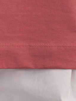 Свободная футболка из премиального хлопка с эластаном - Vilatte фото 4