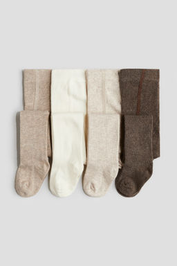 Pack de 4 leotardos de punto fino