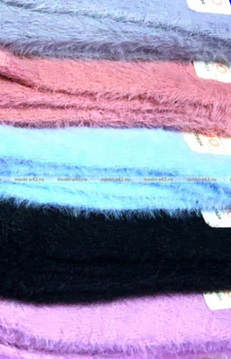 Цена за 10 пар.Термоноски ангора шерсть из меха куницы арт. 3400