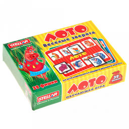 Игрушка "Лото "Веселые зверята" 16,5х4х12,5см, полистирол, картонная коробка в ту пленке, "Stellar" (Россия)