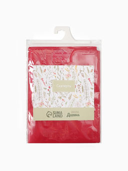 Скатерть «Доляна», однотонная, 140×180 см, красная, 140 г/м², 100% п/э