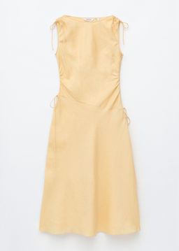 Vestido midi acampanado de lino - H&m фото 3