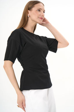 Футболка с завязками Николь (чёрный) - Эльза фото 11