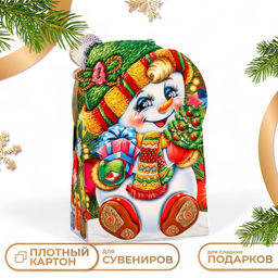 Цена за 5 шт. Подарочная коробка Снеговичок, 12 х 6,6 х 14,4 см - Simaland фото 6