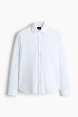 Camisa en tejido el?stico multidirecci?n Slim Fit - H&m фото 4
