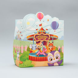 Коробка складная Карусель радости , 25 х 25 х 10 см
