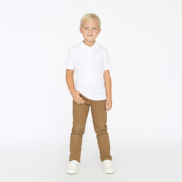 Футболка поло для мальчика белая 659 (104, 56)