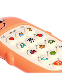 Музыкальный телефон детский «Милый дракончик», звук, цвет оранжевый