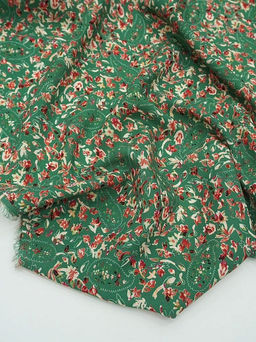 Штапель Премиум (Digital) Энжела цв.зеленый, ш.1.45м, вискоза-100%, 120гр/м.кв - Купава фото 4