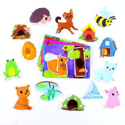 Развивающая игра на липучках «Изучаем животных. Кто где живет?»