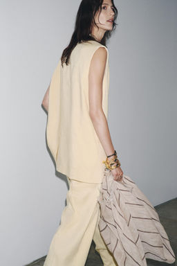 ZW COLLECTION OVERSIZE DOUBLE-BREASTED WAISTCOAT - Zara фото 12