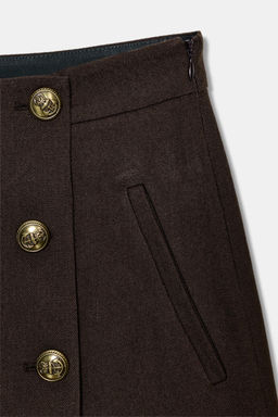 ZW COLLECTION 100% WOOL BERMUDA SHORTS WITH BUTTONS - Zara фото 8
