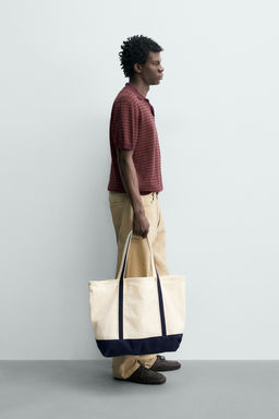 POLO PUNTO JACQUARD RAYAS / Granate - Zara фото 4