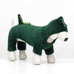 Комбинезон Дракоша с капюшоном, размер S (ДС 25 см, ОГ 35 см, ОШ 25 см), зелёный - Simaland фото 3