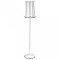 Подсвечник стеклянный "Марижо-2" д10см, h48см, съемный цилиндр, средний, на высокой ножке (Россия)