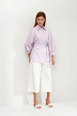 Брюки кюлоты прямого силуэта Mel (Цвет: Молочный) - Morozov Amavie фото 9