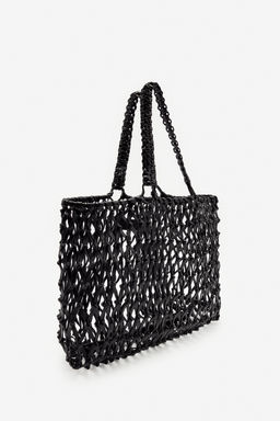 LIMITED EDITION LEATHER BRAIDED MAXI SHOPPER - Zara фото 3