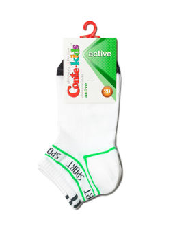 Цена за 2 пары Conte-kids ACTIVE (короткие) белый-салатовый