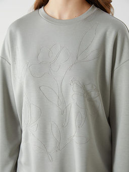 Bisiklet Yaka Kad?n Sweatshirt Tunik