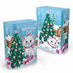 Цена за 2 шт. Коробка складная, 16 х 23 х 7,5 см Волшебного Нового года, Коты аристократы