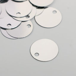 Цена за 2 шт. Пайетки "Круг" серебро набор 30 гр d=2 см