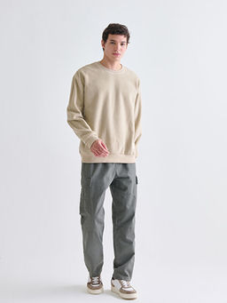 Bisiklet Yaka Erkek Sweatshirt