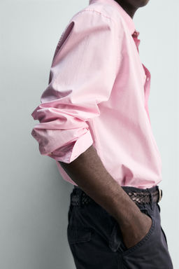 CAMISA REGULAR FIT TWILL ALGOD?N / Rosa - Zara фото 7