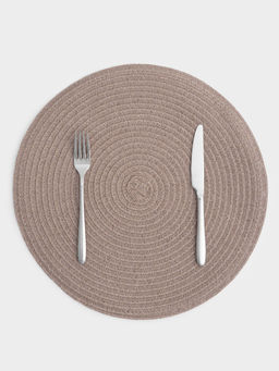 Салфетка под приборы, 38 см, полипропилен, круглая, песочно-коричневая, Matera - Anna lafarg фото 7