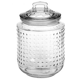 Банка стеклянная прижимная крышка "Роса" 1,35л, д12,5см, h15,5см, д/горла-9см, д/основания-8см (Китай)