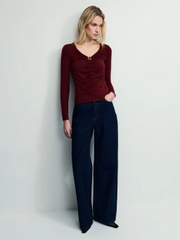 Облегающий лонгслив из модала / Zarina фото 10